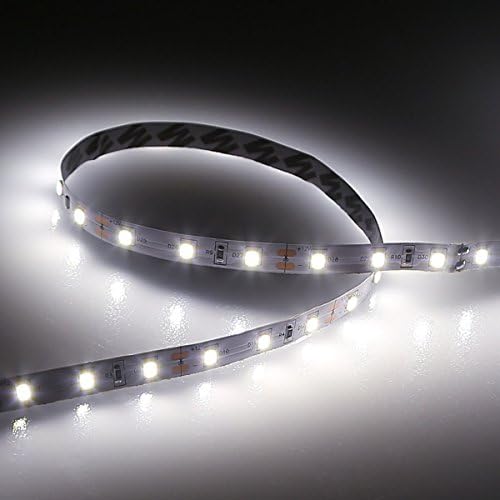 LED Light Strips SZMAYA 16.4ft Flexible 300 Units SMD 3528 LEDs 24v DC Non-waterproof Light Strips LED ribbon DIY Christmas Holiday Home Kitchen Car Bar Indoor Party Decoration (cool white)
