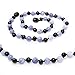 The Art of Cure Original Baltic Amber Necklace- Polished Handmade (Cherry/Aquamarine) for boy or girl – 12-12.5 Inches size