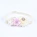 Qandsweet Baby Headbands with Zircon Crystal Flower Girl Hairband and Rose Buds Bow for Baby Shower