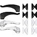 Hicarer 20 Pairs Eyeglass Silicone Nose Pads and Glasses Hook Grip Holders Self Adhesive Anti-Slip Eyeglasses Replacement, Clear and Black (2.5 mm)