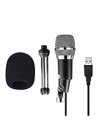 Fifine Micrófono USB, Plug & Play Home Studio   Micrófono de condensador USB para Skype, grabaciones para YouTube,  Voice, juegos de Búsqueda (Windows Mac)  K668