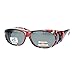 Polarized Sunglasses Fit Over Glasses Oval Rectangular OTG Anti-Glare (red, black)
