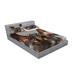 Ambesonne Fantasy World Fitted Sheet & Pillow Sham
