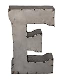 Rustic Arrow Letter E for Decor, 14-Inch, Silver