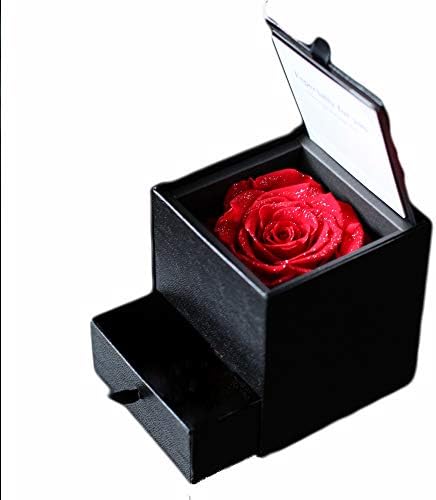 ジュエリーBOX 赤薔薇 花言葉「情熱・激しい愛」 プリザーブドフラワーギフト・誕生日・記念日・サプライズ (レッド)