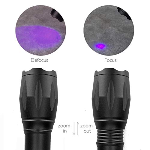 Escolite UV Flashlight Black Light,1 LED 395 nM Ultraviolet Blacklight Detector for Dog Urine, Pet Stains and Bed Bug