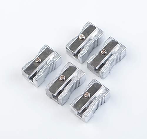 BNC Metal Rectangular Silver Pencil Sharpeners Pack of 24