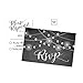 Hadley Designs 50 Blank Chalkboard RSVP Cards, Postcards-No Envelopes Needed, Perfect for Weddings, Showers, Birthdays & Parties