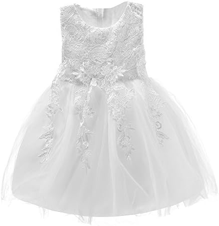 Vichidary Baby Girls Tulle Lace Flower Bridesmaid Gown Dress For Party Wedding VY001 (5-6 Years)