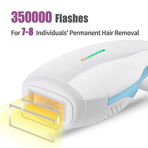 DEESS Hair Removal System series 3 plus, Permanent Hair Removal Device 350,000 flashes Home Use, Blue.Corded Design, no downtime.Cooling gel is not required, Gift: Goggles. FDA cleared.