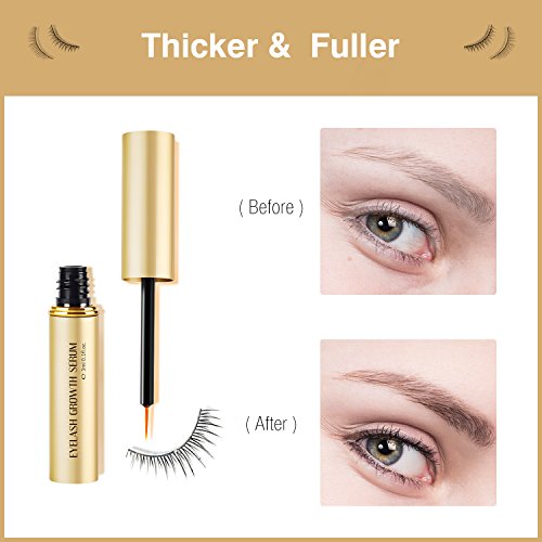 Eyelash Growth Serum - Natural Eyelash Eyebrow Enhancer Lash Growth Serum give you Longer and Thicker Eyelash, Fuller and Healthier Eyebrow - 3ml - No more False Eyelashes & Eyebrow Tattooing - Thumbnail 4