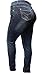 Jack David Women's Plus Size Stretch Black/Blue mid Rise Denim Jeans Pants Skinny Leg