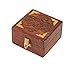Fine Rosewood Jewelry Trinket Box Keepsake Organizer Handcrafted with Floral Carvings, 4 x 4 inches