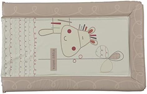 Bed-e-Byes Changing Mats, Zippy Zebra Deluxe Waterproof with Raised Padded Edges, Uniquely Designed, Easy Wipe Clean a Perfect, Practical Addition to Your Nursery L80 x W46cm