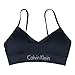 Calvin Klein Ladies' Seamless Bralette, Removable Pads, Signature Logo Band, 2 Pack (Black-Beige, Large)