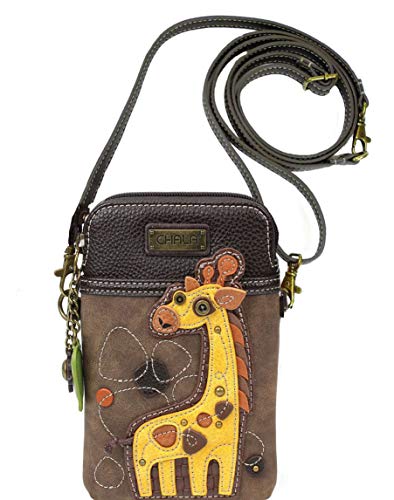 Chala Giraffe Cellphone Crossbody Handbag - Convertible Strap