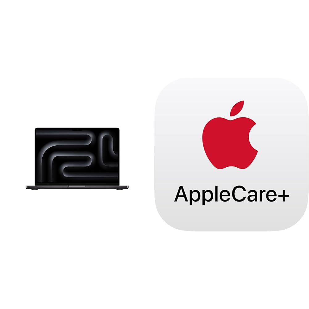 Apple 2024 MacBook Pro (14インチ, 12コアCPUと16コアGPU搭載Apple M4 Proチップ, 24GB ユニファイドメモリ, 512GB) - スペースブラック + 3年延長 AppleCare+ for 14インチMacBook Pro(M4 Pro/M4 Max)