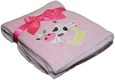 Luxurious Super Soft, Warm and Cozy 30 x 40 Fleece Throw Toddler, Infant or Newborn Baby Blanket for Strollers, Cribs, Car Seats, Kids Bed, Travel, Outdoor & Pets(Over The Moon)