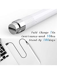 MEKO   Lápiz capacitivo digital con punta fina, perfecto para dibujar y escribir a mano, compatible con teléfonos móviles, tabletas y pantallas táctiles con iOS y Android, color blanco