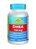 Nova Nutritions DHEA 100mg Supplement 60 Capsules - Supports Balanced Hormone Levels For Men & Women - Promotes Healthy Aging - Vegetarian Formula - USA Manufactured