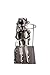Clever Creations Metal Wine Bottle Holder, Vintage Figurine Wine Rack Décor for Tables, Shelves and Countertops, Couple Kissing