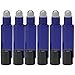 Kaith Cobalt Blue Glass Roll on Bottles with Stainless Steel Ball and Black Plastic Lids, 10ml (1/3 oz.) - Set of 6