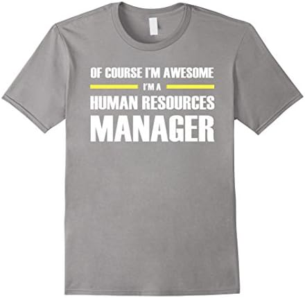 Mens Human Resources Manager Gifts I'm Awesome T-Shirt Medium Slate
