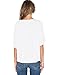 Romastory Womens Street Style Feather Pattern T-shirts Casual Loose Top Tee Shirts (M, White)