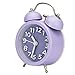Loud Alarm Clock for Heavy Sleepers Bedrooms, Analog Alarm Clock, Small Alarm Clock, Retro Design for Kids, Battary Operation, 3 inch, Purple