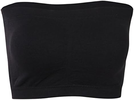 Elliscold Women’s Basic Seamless Tube Top Padded Bras Stretch Strapless Bandeau Bra 1-3 Pack