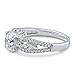 BERRICLE Rhodium Plated Sterling Silver Solitaire Promise Engagement Ring Set w/Swarovski Zirconia Round