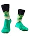 JOGAL Mens Color Dress Socks Funny Colorful Rainbow Argyle High Fun Sock,Multicolors,One Size (5 Pack)