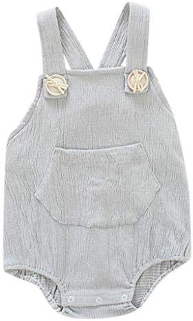 Baby Romper,Waymine Infant Boy Girl Sleeveless Solid Color Strap Summer Bodysuit