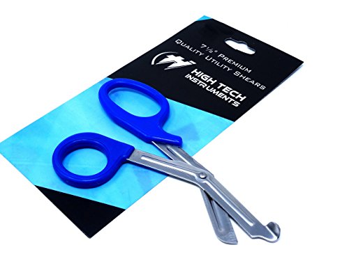 3 PCS ( BLACK & PURPLE & BLUE ) PARAMEDIC UTILITY BANDAGE TRAUMA EMT EMS SHEARS SCISSORS 7.25 INCH STAINLESS STEEL ( HTI BRAND)