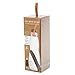 Glass Water Bottle - Eco-Friendly Borosilicate Glass - Charcoal Water Filter and Natural Cork Stopper - Orange (20 oz.)