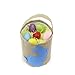 WENDSIM Easter Personalized Bunny Basket -7 Adorable Patterns- Cute Easter Eggs Basket with Foldable Ears-Environmental and Durable Easter Basket -for Kids Carrying Eggs,Gifts,Toys (Blue) …