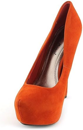 Anne Michelle Womens Oscar-01 Dress High Heel - Orange Size 6