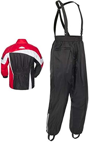 Tour Master Defender 2.0 Two-Piece Rainsuit L Red