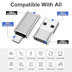 xiwxi [4 Pack【USB-C to USB-A】&【USB-A to