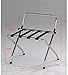 Kings Brand Furniture - Chrome / Black Metal Foldable High Back Luggage Rack
