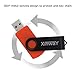 XINWAY 16GB USB 2.0 Flash Drives Thumb Drive Memory Stick, (5 Pack Five Colors: Black White Blue Green Orange)