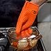 GK’s Premium BBQ Dream Set: 100% Mess Proof Silicone BBQ Smoker Gloves for BBQing All Day Plus Super Sharp Solid Meat Claws for Shredding Plus Silicone Basting Brush | Smoker Accessories for Men and Women (Orange)