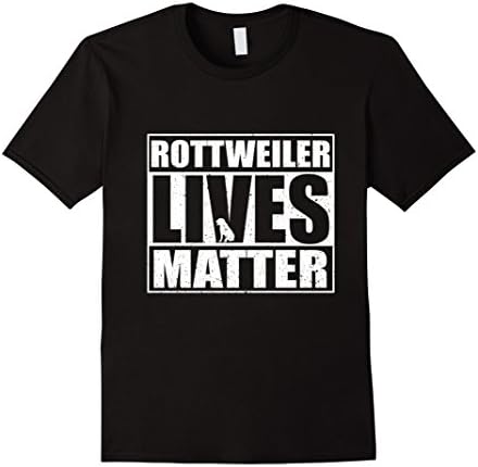 Mens Rotty Lives Matter Dog Lover Rottweiler T Shirt XL Black