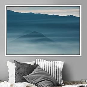 signwin Framed Canvas Wall Art Blue Sunset XIII...
