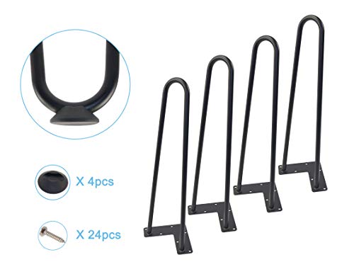 Hairpin Legs Cofee Table Metal Material （28" 2Rod 1/2" Black Set of 4）By Mrhardware - Thumbnail 7