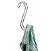 mDesign Metal Wire Over The Rod Hanging Closet Accessory S Hook for Handbags, Belts or Jackets - Snag Free - 8 Pack - Chrome