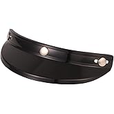 Soman Motorcycle Peak Visor, Motorcycle Helmet Visor Peak Shield Compatiable with 3/4 Open Face Helmets and Half Helmets Sun Protection (All Black)