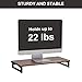 SONGMICS Monitor Stand Riser with Metal Frame, TV Printer Shelf, Multifunctional Desktop Organizer for Computer, Laptop, and Office Supply Dark Walnut Brown ULMS59BCthumb 4