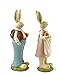 Easter Bunnies Hand Painted with Easter Rabbits Home Decoration 6.1 Inch