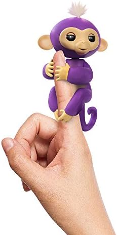 Hetrue Fingerlings Glitter Finger Monkey Electronic Toy Doll Children Novelty Toys Interactive Baby Pet (Pink)